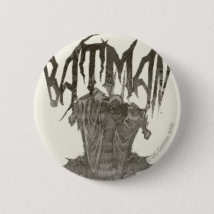 Badge Rond 5 Cm Batman   Graphisme Nouveau crayon Croquis logo bei