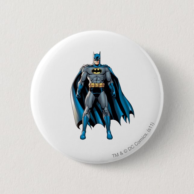Badge Rond 5 Cm Batman, héroïque (Devant)