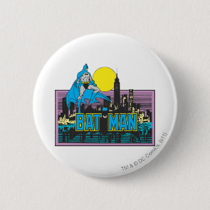 Badge Rond 5 Cm Batman & Lettres