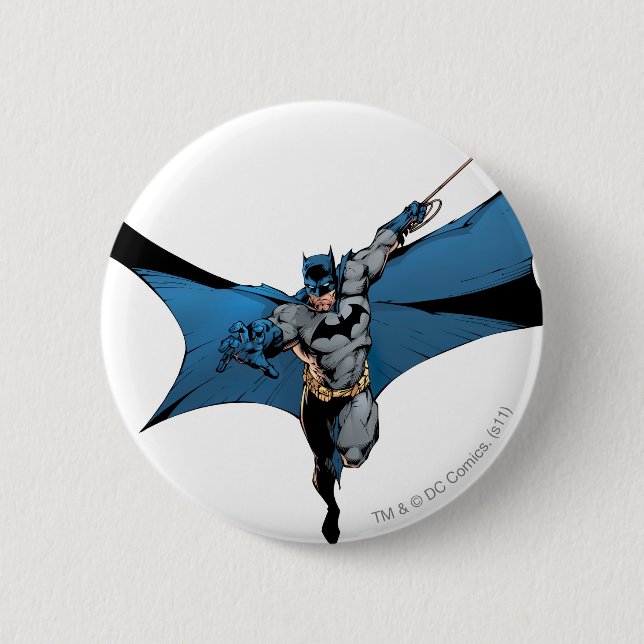 Badge Rond 5 Cm Batman saute avec une corde (Devant)