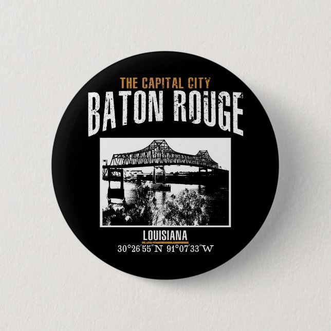 Badge Rond 5 Cm Baton Rouge (Devant)