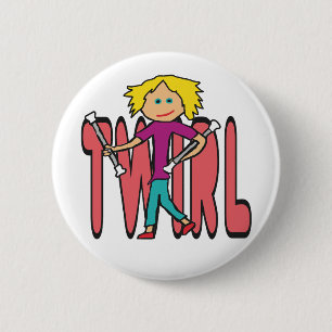 Badge Rond 5 Cm Baton Twirling