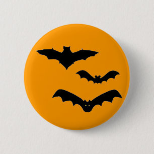 Badge Rond 5 Cm Bats d'Halloween