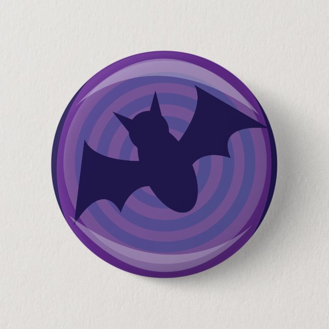 Badge Rond 5 Cm Bats d'Halloween (Devant)