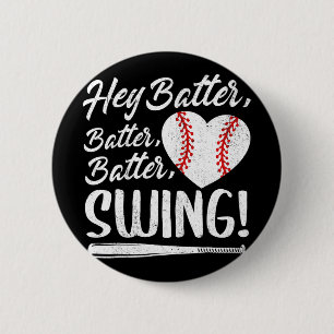 Badge Rond 5 Cm Batter Swing Baseball Coeur Maman Mignonne Mère Fe