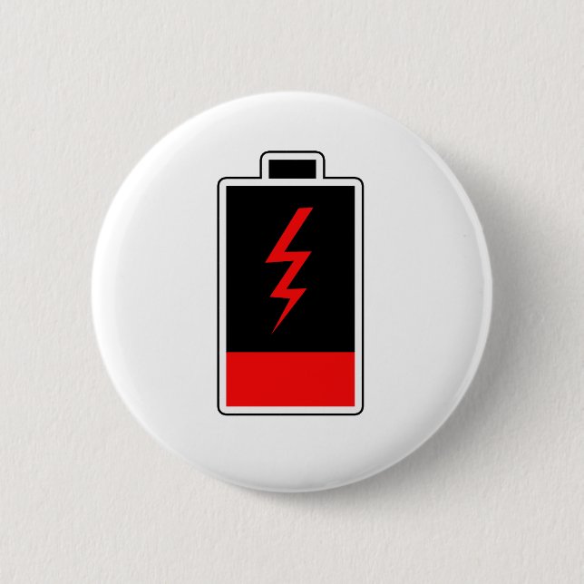 Badge Rond 5 Cm Batterie basse (Devant)