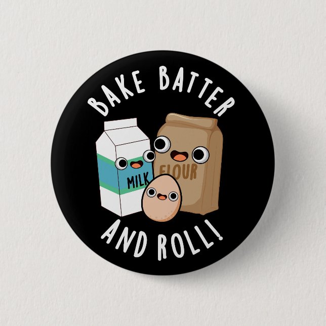 Badge Rond 5 Cm Batterie De Cuisine Et Rouleau Drôle Baking Chanso (Devant)