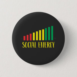 Badge Rond 5 Cm Batterie sociale Énergie sociale Introvertir