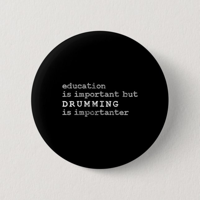 Badge Rond 5 Cm Batteries Marching Band Drummer Education (Devant)