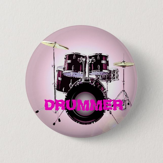 Badge Rond 5 Cm Batteur (Devant)
