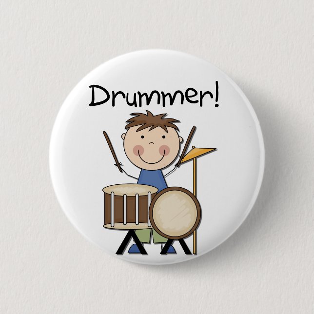 Badge Rond 5 Cm Batteur - T-shirts et cadeaux masculins (Devant)