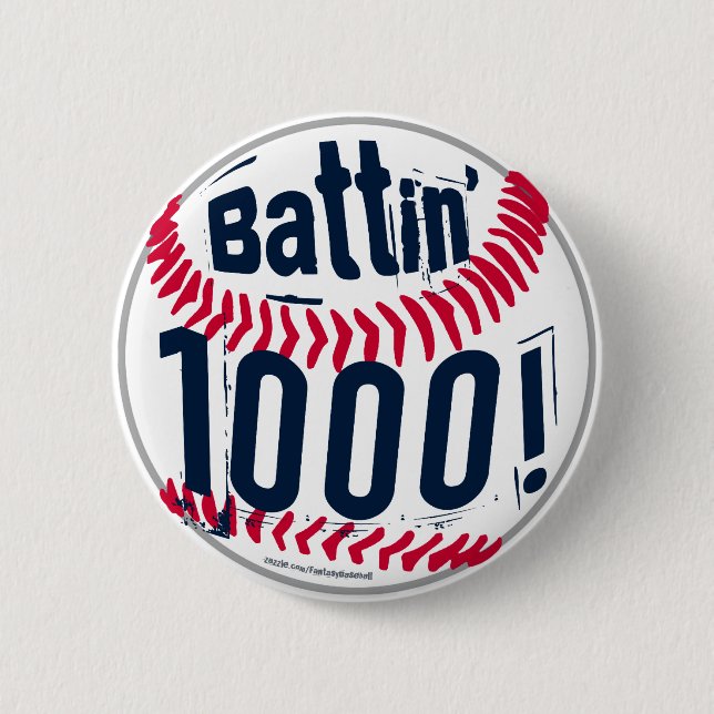 Badge Rond 5 Cm Battin 1000 ! Bouton (Devant)