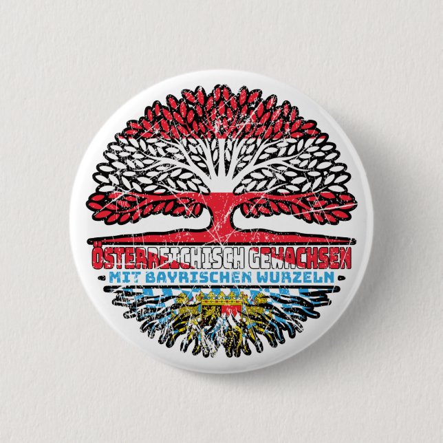 Badge Rond 5 Cm Bayrisch Arbre autrichien (Devant)
