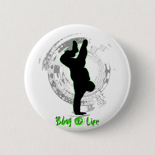 Badge Rond 5 Cm Bboy bouton des 4 vies