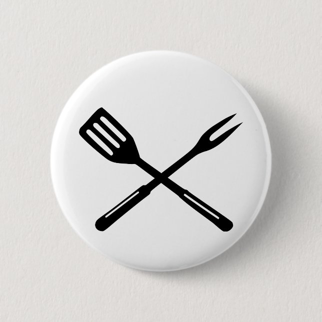 Badge Rond 5 Cm BBQ - Barbecue (Devant)
