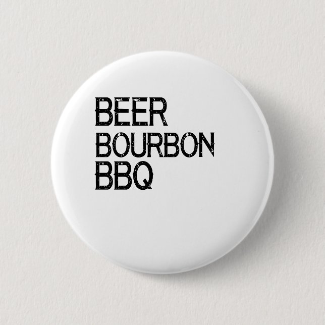 Badge Rond 5 Cm BBQ Bourbon bière (Devant)