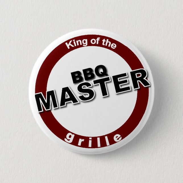 Badge Rond 5 Cm BBQ Master King of the Grille (Devant)