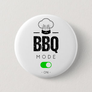 Badge Rond 5 Cm BBQ mode on