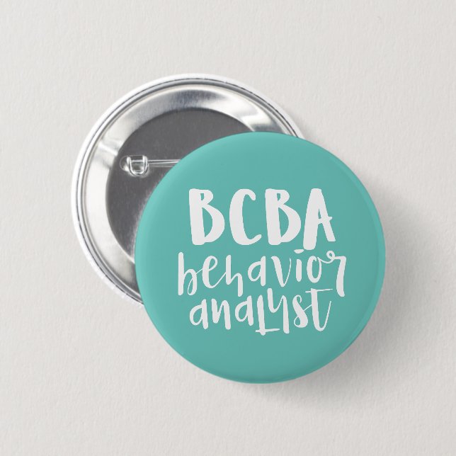 Badge Rond 5 Cm BCBA, analyste du comportement, BCBA (Devant & derrière)