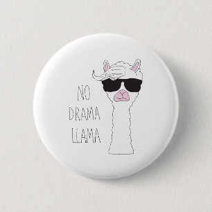 Badge Rond 5 Cm Be a No Drama Llama Art Cartoon Art Llama Art Pun