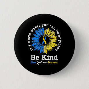 Badge Rond 5 Cm Be enfant Syndrome de Down