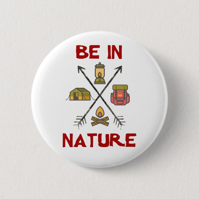 Badge Rond 5 Cm Be In Nature (Devant)