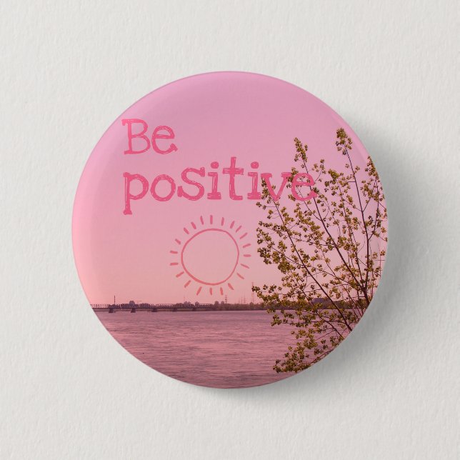 Badge Rond 5 Cm BE positive (Devant)