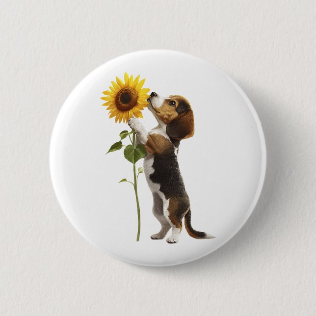 Badge Rond 5 Cm Beagle  (Devant)