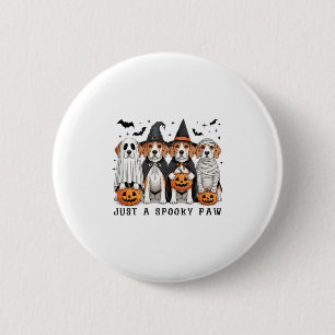 Badge Rond 5 Cm Beagle Fantôme Chien Mignon Halloween Thanksgiving
