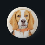 Badge Rond 5 Cm Beagle Hound Dog Peinture Animal Art original<br><div class="desc">Ce tableau plein de charme présente le portrait d'un Beagle d'animal de compagnie. Notre spécialité réside dans l'artisanat original basé sur la nature et les animaux. Que ce soit pour vous-même ou comme un cadeau réfléchi pour vos amis amateurs de chien, cette pièce promet d'apporter de la joie. Libérez votre...</div>