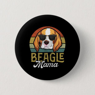 Badge Rond 5 Cm Beagle rétro Mama Femmes Chemises