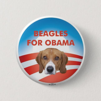 Badge Rond 5 Cm Beagles pour Obama