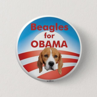 Badge Rond 5 Cm Beagles pour Obama