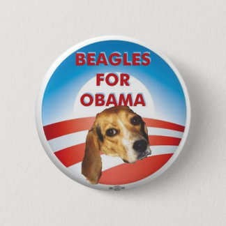 Badge Rond 5 Cm Beagles pour Obama