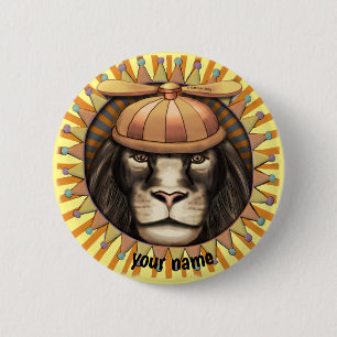 Badge Rond 5 Cm Beanie Lion