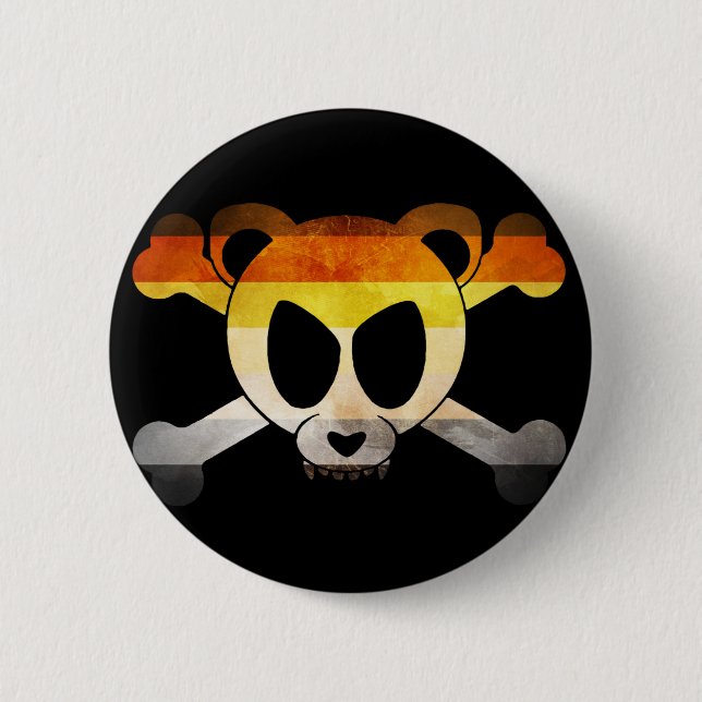 Badge Rond 5 Cm Bear Flag Skull (Devant)