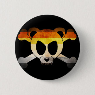 Badge Rond 5 Cm Bear Flag Skull