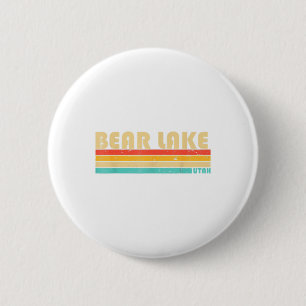 Badge Rond 5 Cm BEAR LAKE UTAH Fun Fishing Camping été