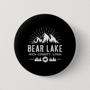 Badge Rond 5 Cm Bear Lake Utah - Ski alpin Randonnée Pêche