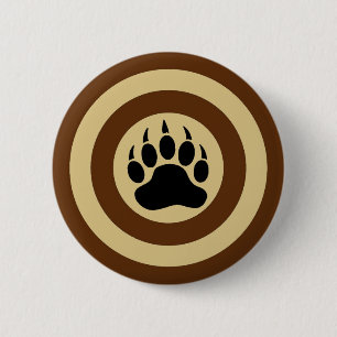 Badge Rond 5 Cm Bear Paw in Super Hero Shield