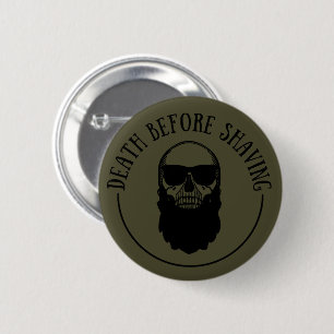 Badge Rond 5 Cm Bearded cite drôle barbe dire cadeaux