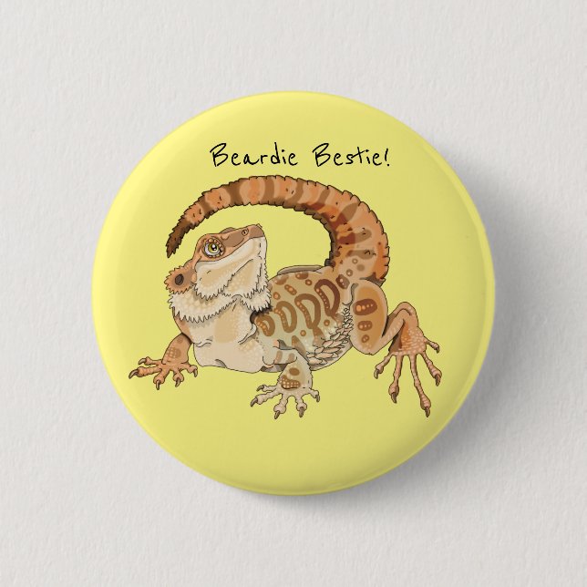 Badge Rond 5 Cm Beardie Bestie ! (Devant)
