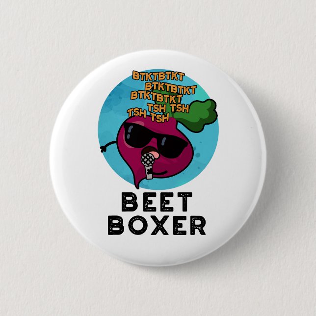 Badge Rond 5 Cm Beatbox Funny Beatbox Veggie Pun (Devant)