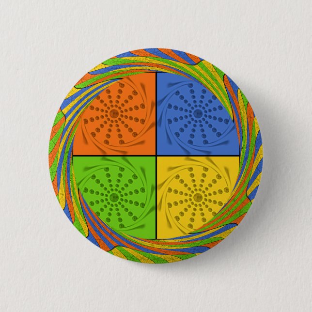 Badge Rond 5 Cm Beau audacieux Motif égyptien : Un design éblouiss (Devant)