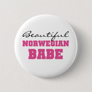 Badge Rond 5 Cm Beau bébé norvégien