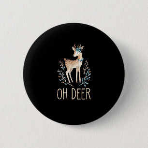 Badge Rond 5 Cm Beau Cerf Drôle Oh Cerf Design Moderne