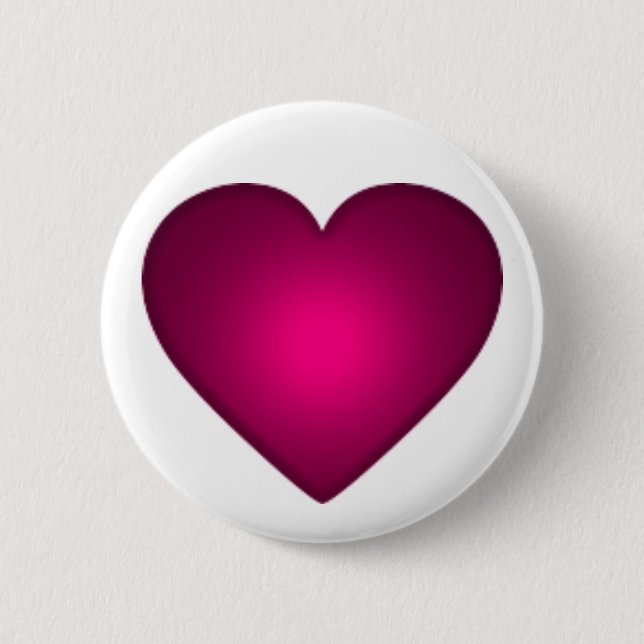 Badge Rond 5 Cm Beau coeur rouge (Devant)