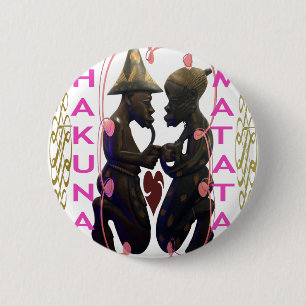 Badge Rond 5 Cm Beau couple d'Afrique Extraordinaire : un art roma