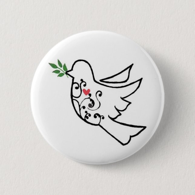 Badge Rond 5 Cm Beau Dovely (Devant)
