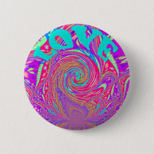 Badge Rond 5 Cm Beau Extraordinaire Love Whirl Texte Art Imprimer